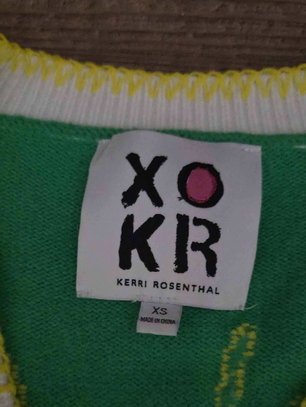 Kerri Rosenthal XO Drippy Heart-Button Cardigan Sweater - Picture 5 of 5